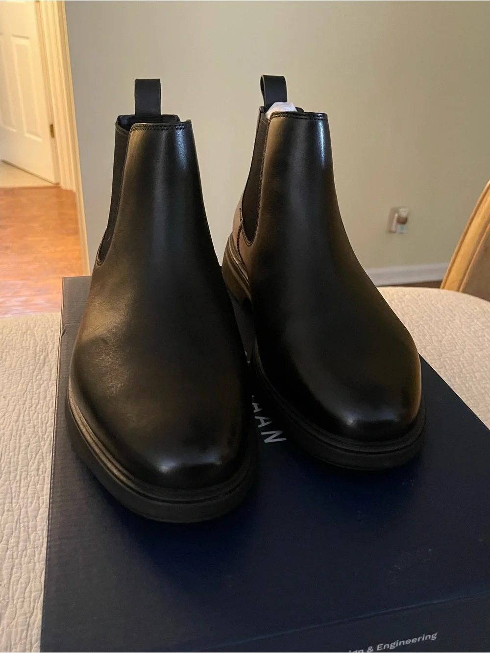 Cole Haan Black Leather Chelsea Boots - Original Grand